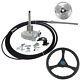 14 Ft Marine Engine Turbine Rotary Steering System Boat Mechanical Cable & Wheel
