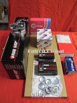Ford Marine 302 Engine Kit Pistons 1-PC rear rings gaskets bearings timing ++
