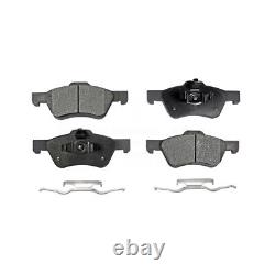 Front Rear Brake Rotors Ceramic Pad Drum Kit (7Pc) For Ford Escape Mercury Mazda