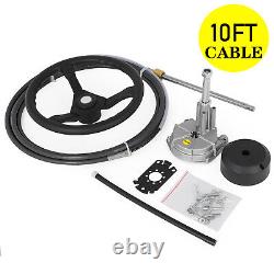 Marine Engine Turbine Rotary Steering System 10FT SS13710 Boat Cable With Wheel