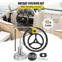 Marine Engine Turbine Rotary Steering System 13FT SS13713 Boat Cable With Wheel