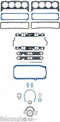 Mercruiser Marine 5.7L/5.7/350 Chevy Engine Kit Flat Pistons+Rings+Gaskets 1-PC
