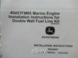 John Deere Re566864, Kit Moteur De Lignes De Carburant À Double Paroi 4045tfm85 Marine Engine